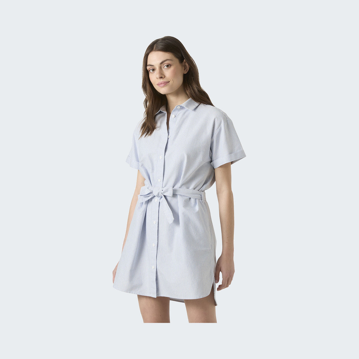 627 - Bright Blue/White Stripe